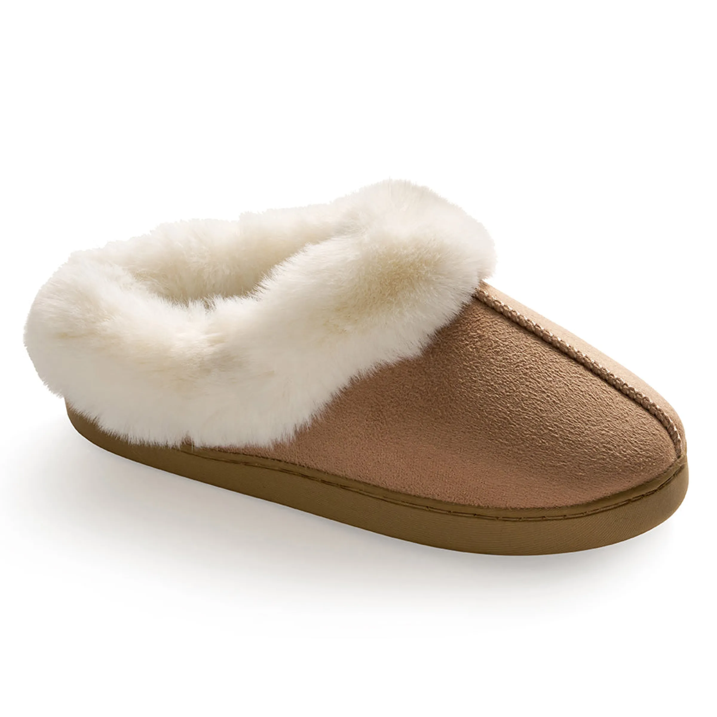 Discount Microsuede Clog Slipper with Sherpa Lining Women Slippers|Women's Accessories