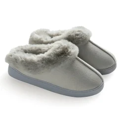 Discount Microsuede Clog Slipper with Sherpa Lining Women Slippers|Women's Accessories