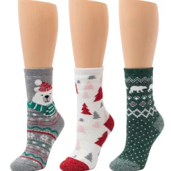 Clearance Brushed Lounge Sock 3 Pack Women Socks|Women's Accessories