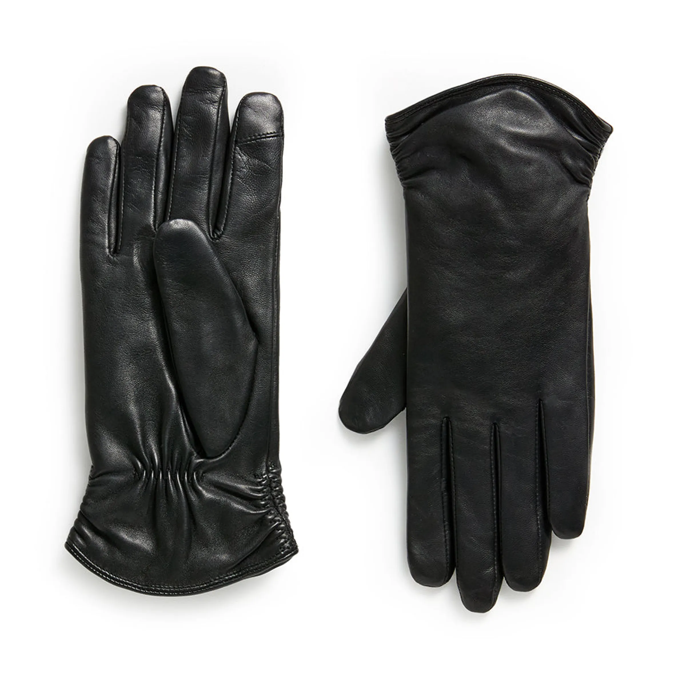 Discount Ruched Leather Touchscreen Gloves Women Gloves|Women's Accessories