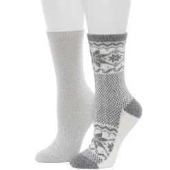 Discount Scandi Snowflake Block Crew Sock 2-Pack Women Socks|Women's Accessories