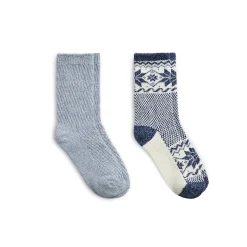 Discount Scandi Snowflake Block Crew Sock 2-Pack Women Socks|Women's Accessories