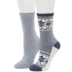 Discount Scandi Snowflake Block Crew Sock 2-Pack Women Socks|Women's Accessories