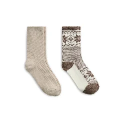 Discount Scandi Snowflake Block Crew Sock 2-Pack Women Socks|Women's Accessories