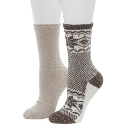 Discount Scandi Snowflake Block Crew Sock 2-Pack Women Socks|Women's Accessories