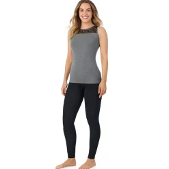Clearance Softwear With Stretch Crew Neck Tank With Lace Women Camis + Tanks + Tees