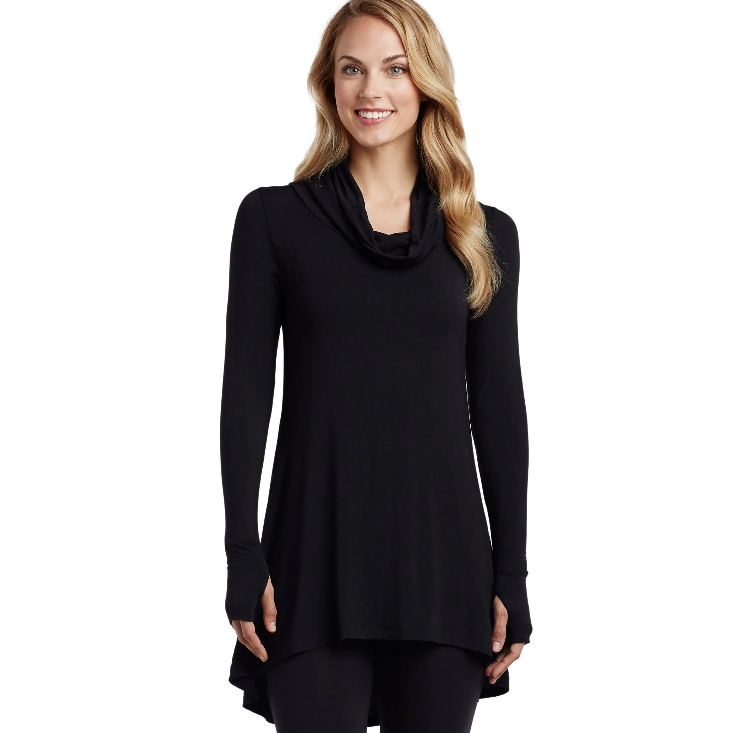 Hot Softwear With Stretch Long Sleeve Cowl Tunic Women Long Sleeves