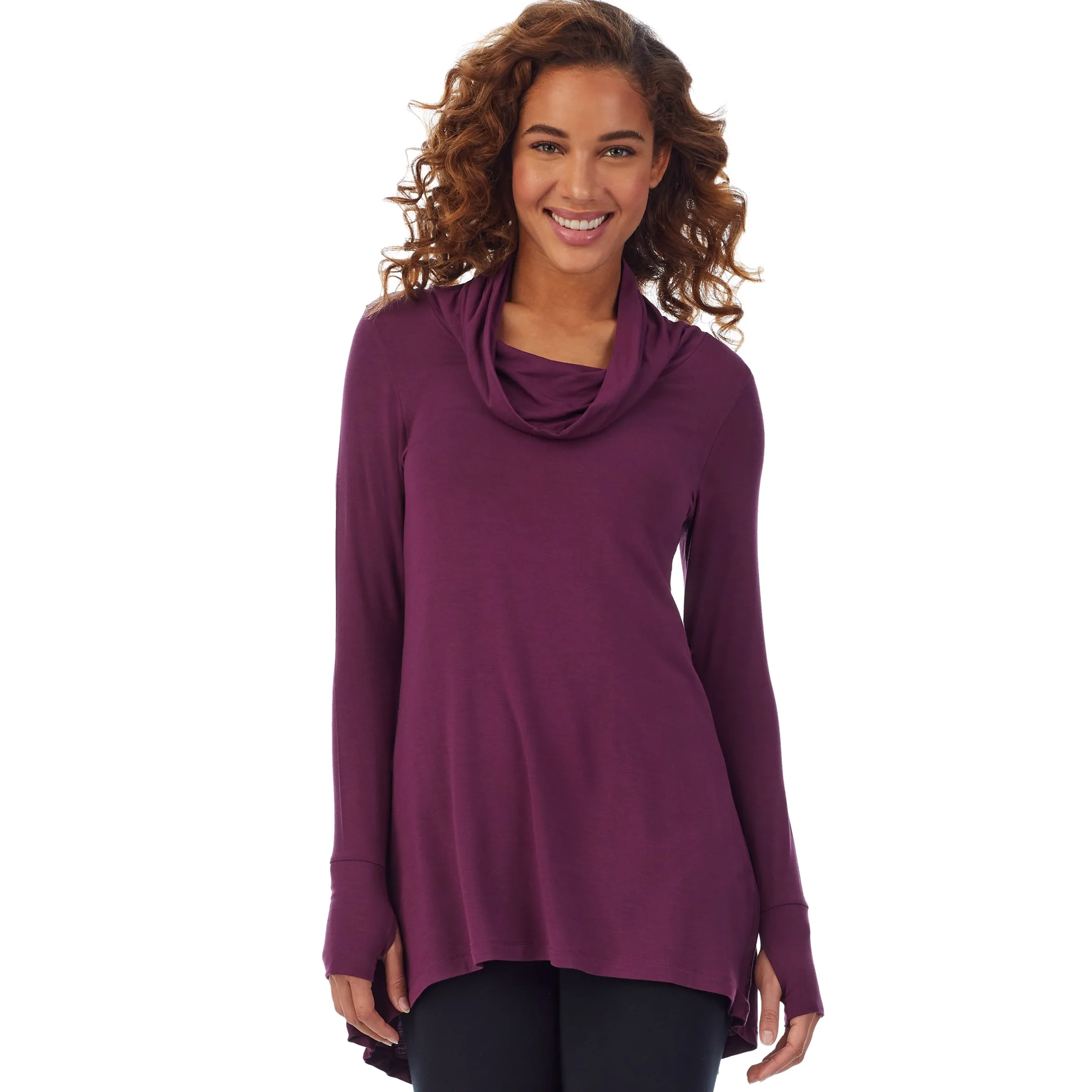 Hot Softwear With Stretch Long Sleeve Cowl Tunic Women Long Sleeves