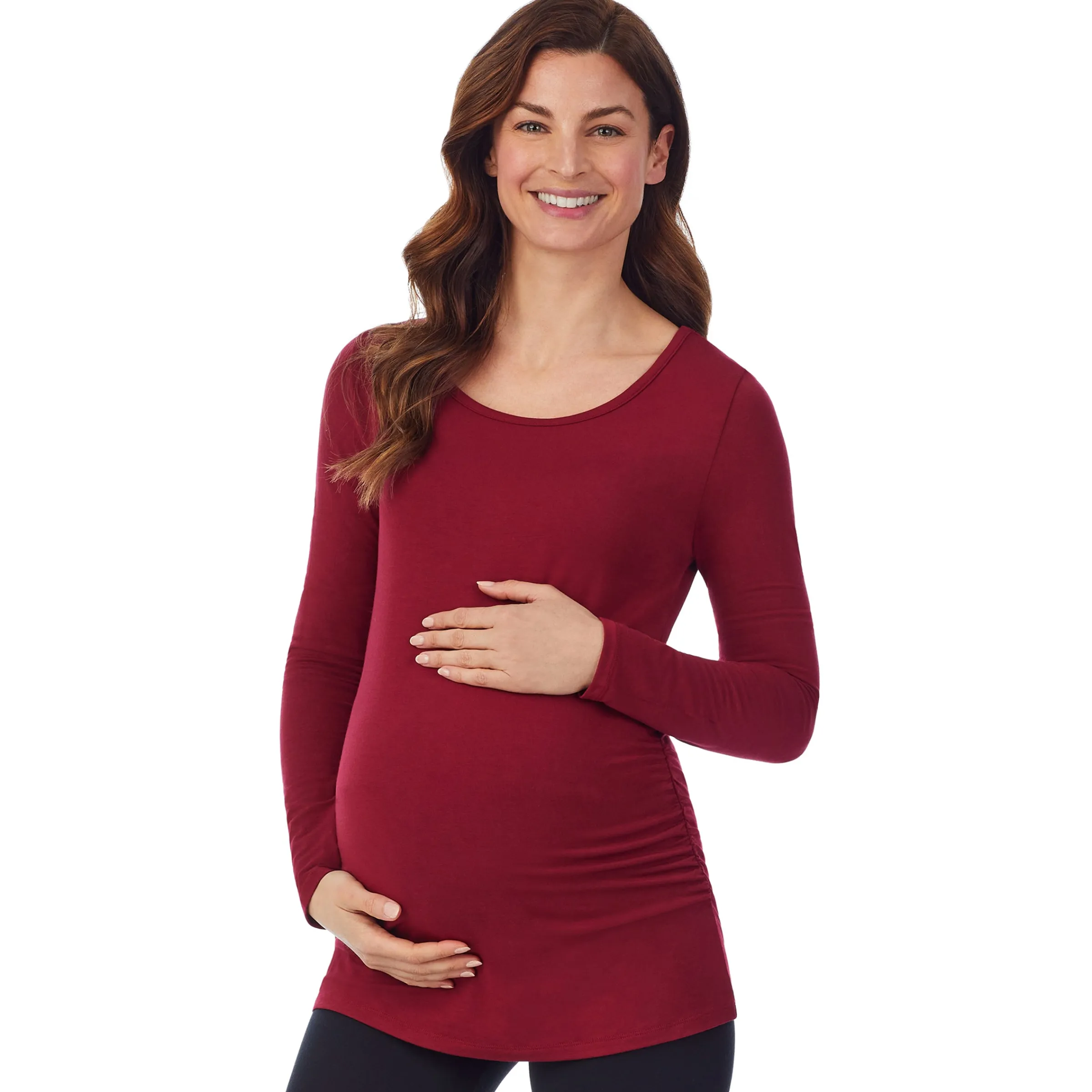 Outlet Softwear With Stretch Long Sleeve Maternity Ballet Neck Top Women Maternity|Long Sleeves
