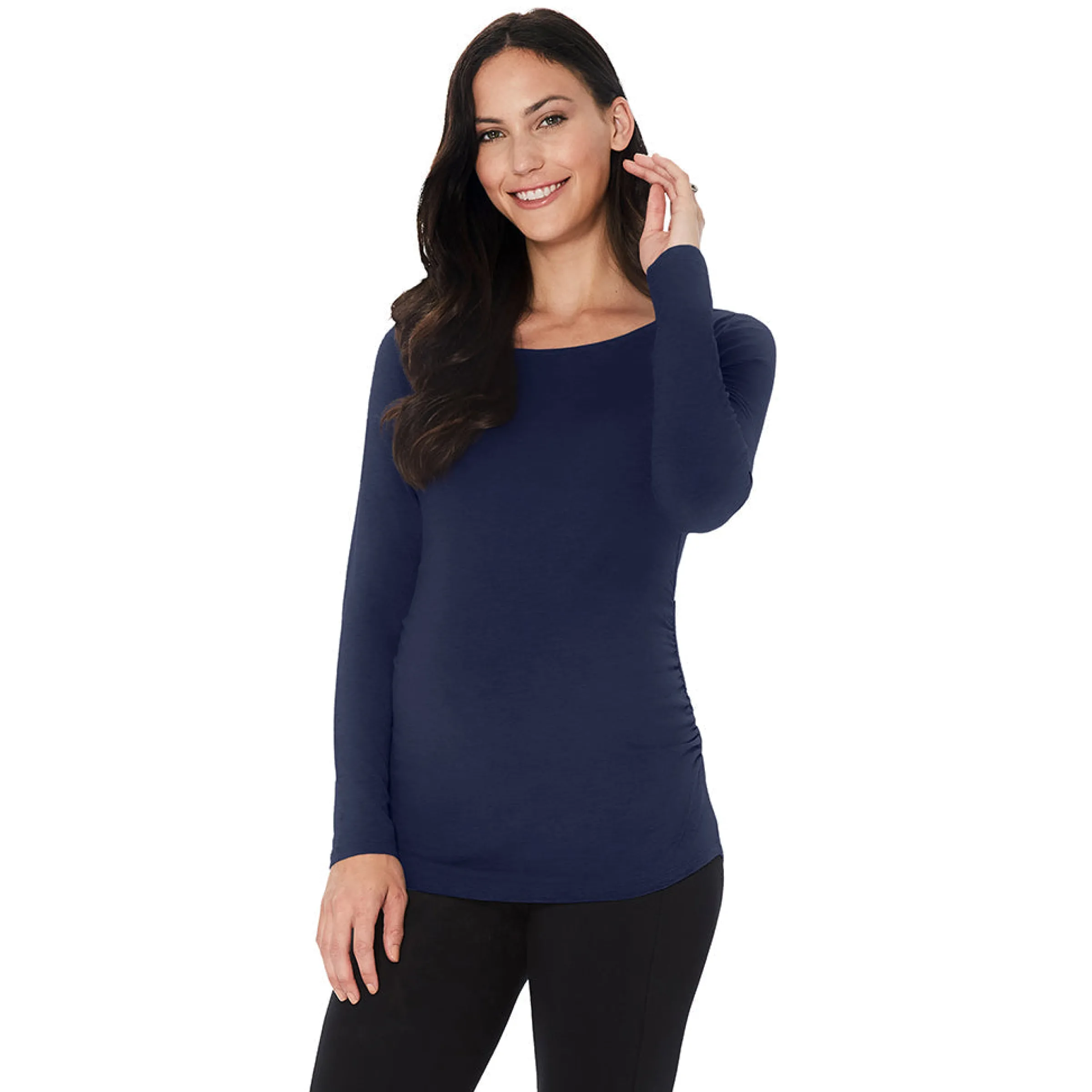 Outlet Softwear With Stretch Long Sleeve Maternity Ballet Neck Top Women Maternity|Long Sleeves