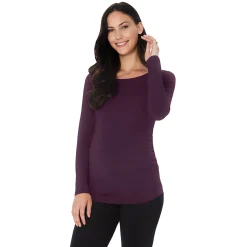 Outlet Softwear With Stretch Long Sleeve Maternity Ballet Neck Top Women Maternity|Long Sleeves