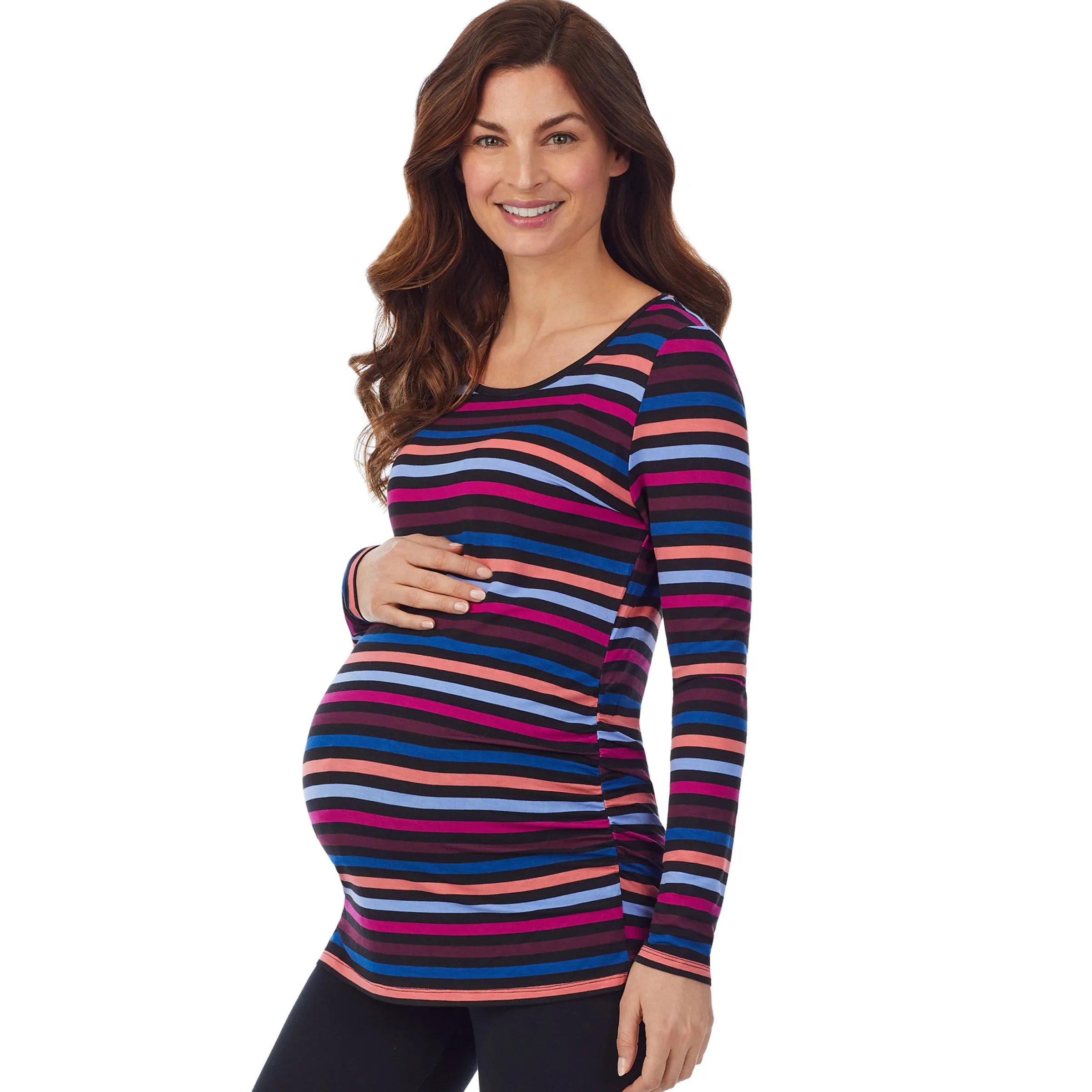 Outlet Softwear With Stretch Long Sleeve Maternity Ballet Neck Top Women Maternity|Long Sleeves