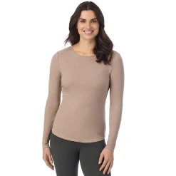 Outlet Stretch Rib Long Sleeve Crew Women Long Sleeves
