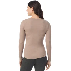 Outlet Stretch Rib Long Sleeve Crew Women Long Sleeves