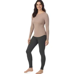 Outlet Stretch Rib Long Sleeve Crew Women Long Sleeves