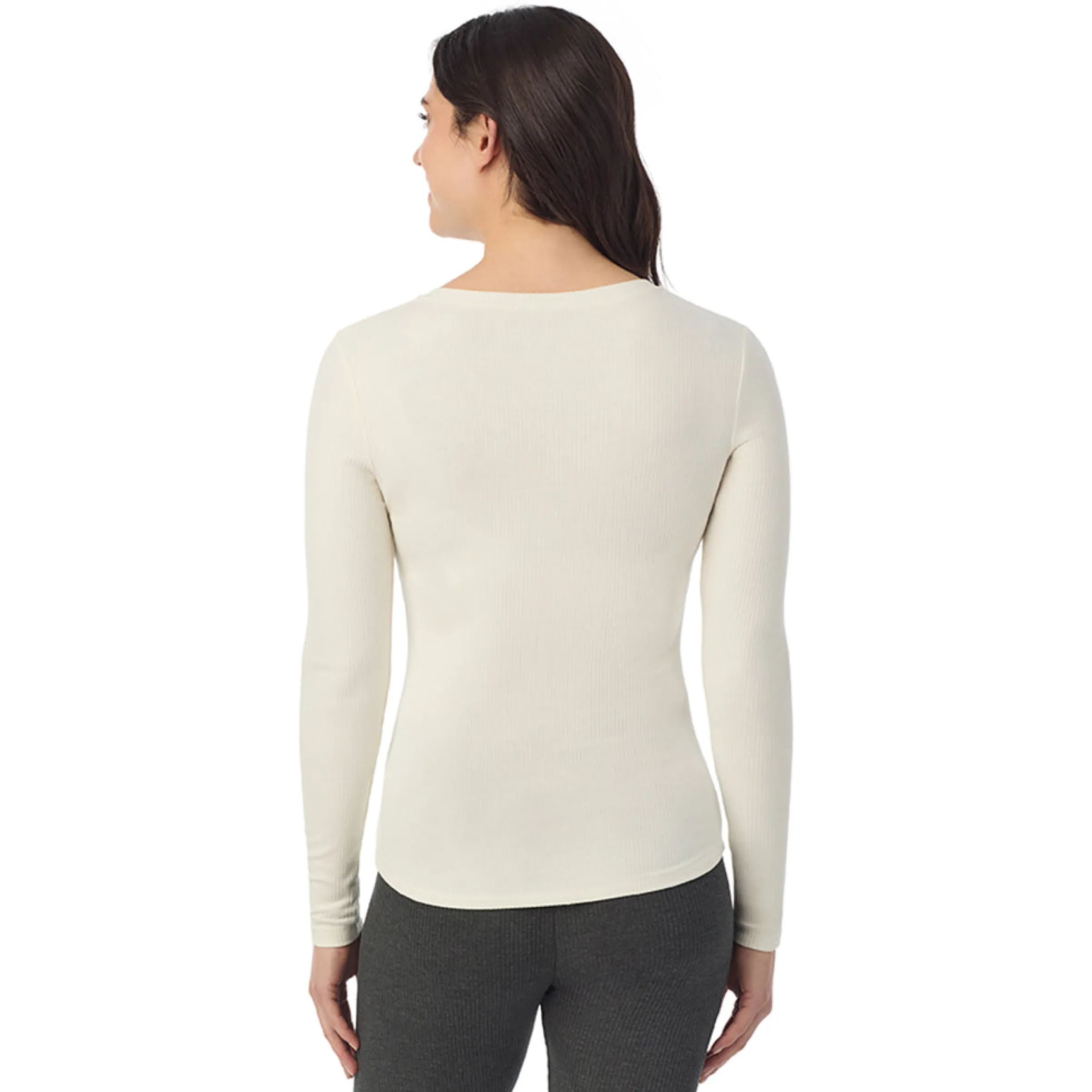 Discount Stretch Rib Long Sleeve Henley Women Long Sleeves