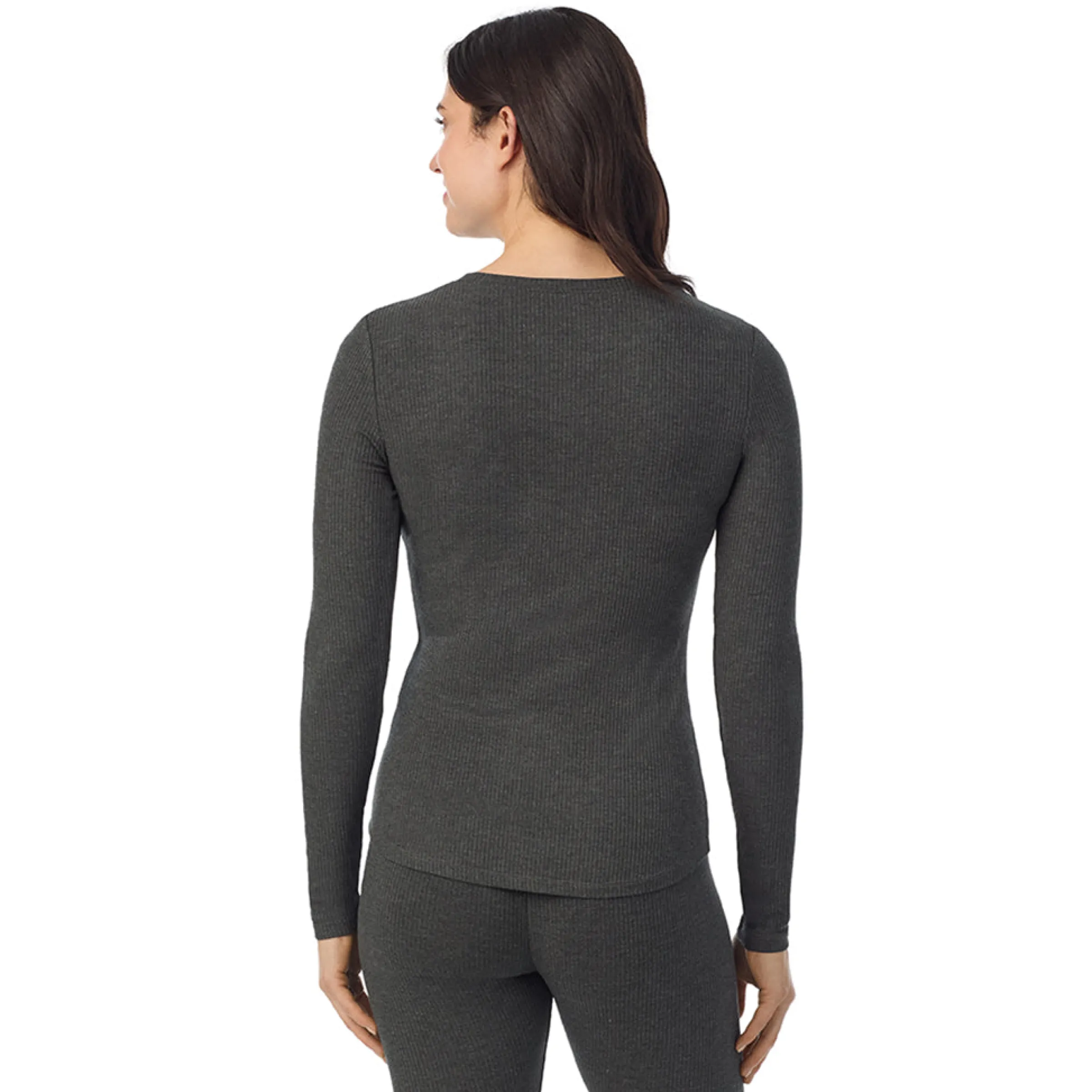 Discount Stretch Rib Long Sleeve Henley Women Long Sleeves