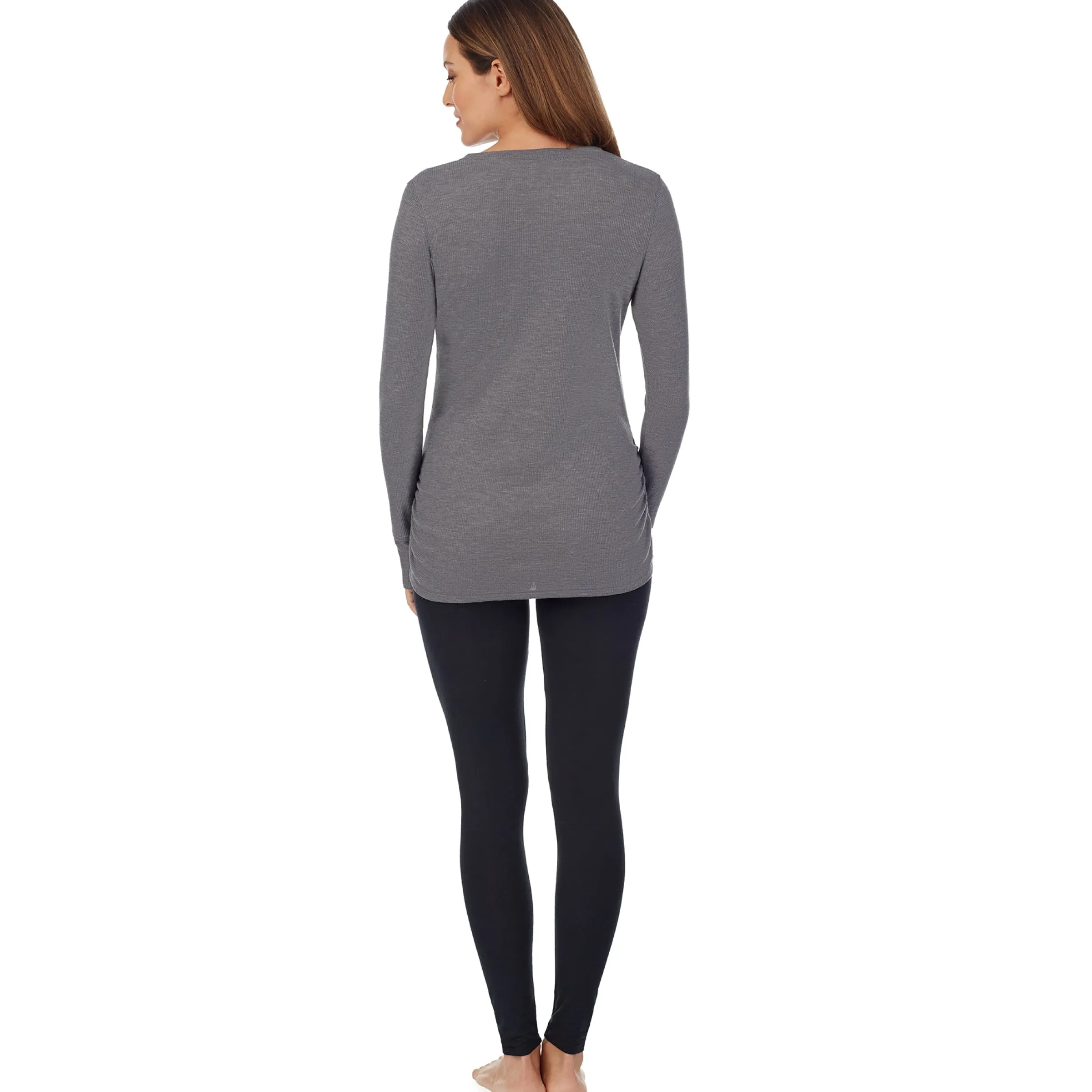 Discount Stretch Thermal Maternity Long Sleeve Split V-Neck Henley Women Maternity|Long Sleeves