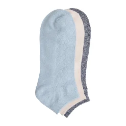 Best Twist Tile Textured Solid Color Low Cut Sock 3-Pack Women Socks|Women's Accessories