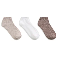 Best Twist Tile Textured Solid Color Low Cut Sock 3-Pack Women Socks|Women's Accessories