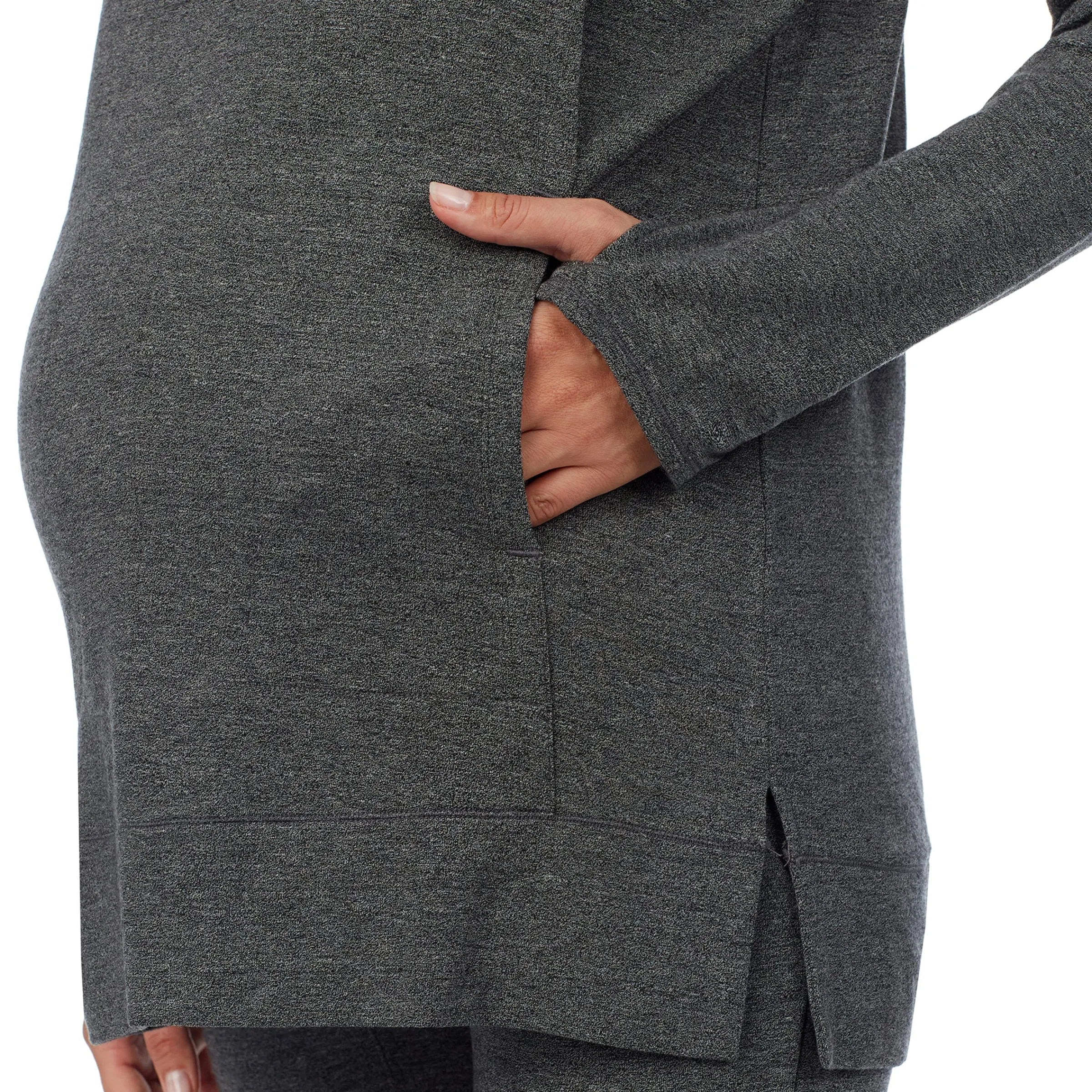Sale Ultra Cozy Maternity Long Sleeve Funnel Neck Tunic Women Maternity|Long Sleeves