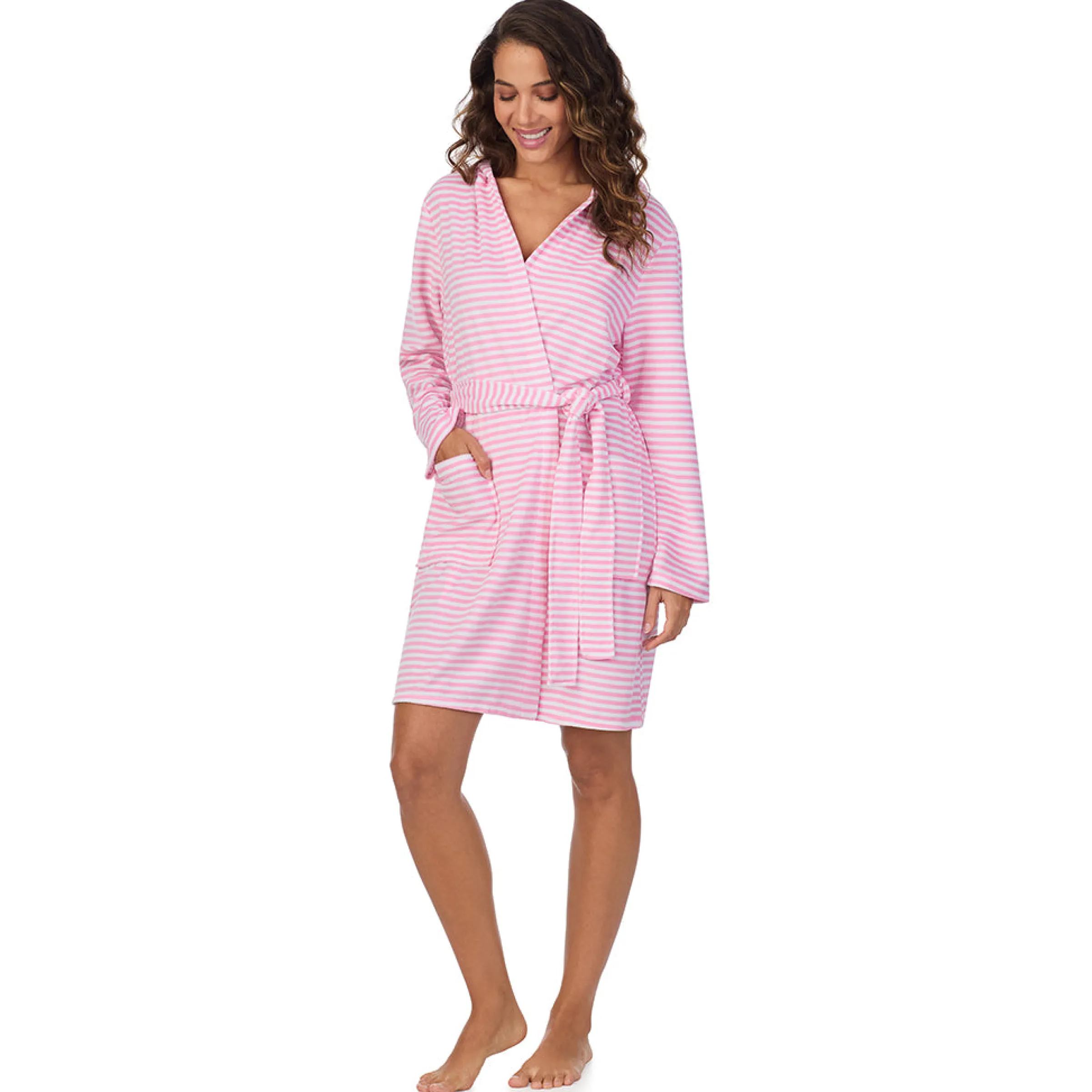 Sale Vintage Terry Wrap Robe with Hood Women Sleepwear