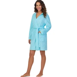 Sale Vintage Terry Wrap Robe with Hood Women Sleepwear