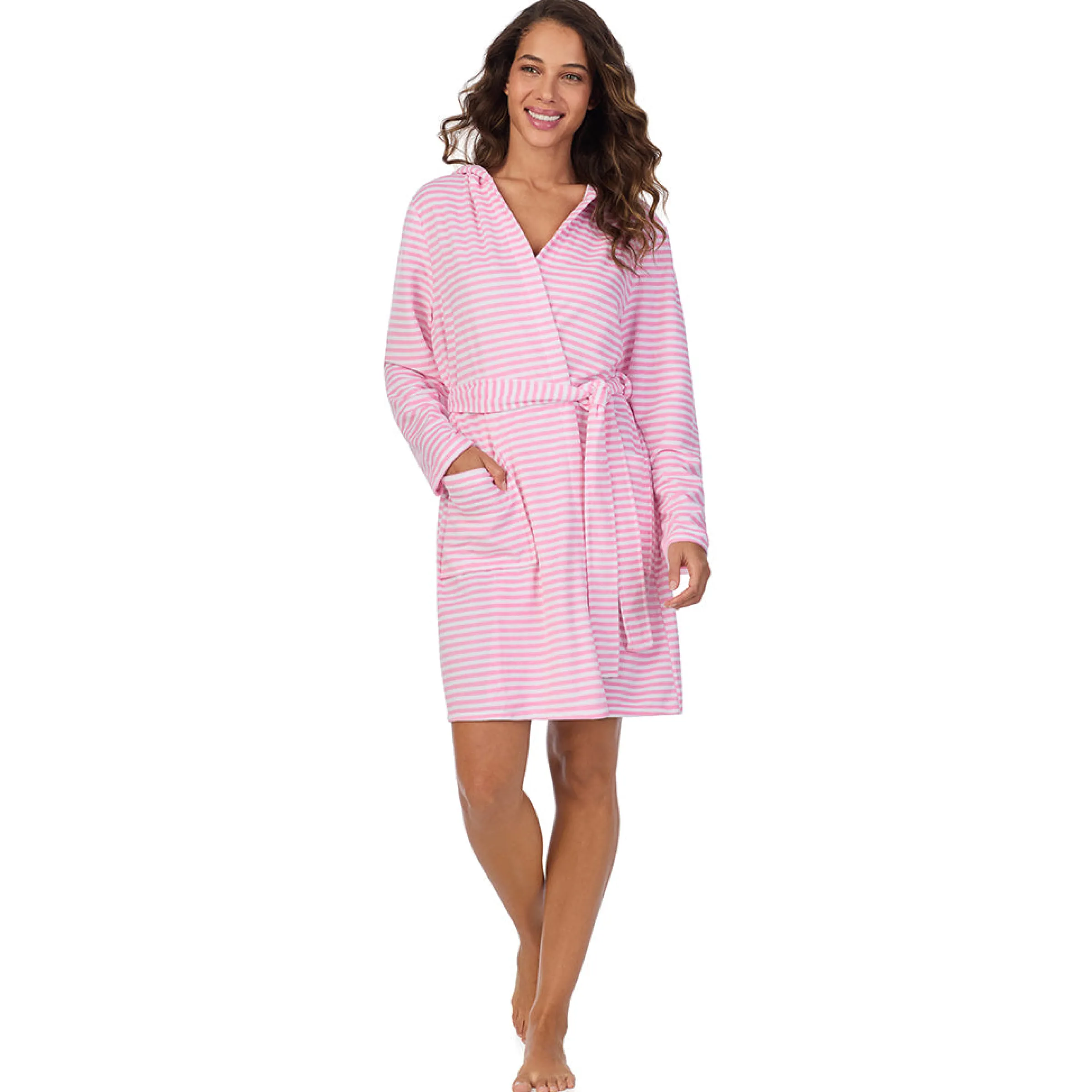 Sale Vintage Terry Wrap Robe with Hood Women Sleepwear