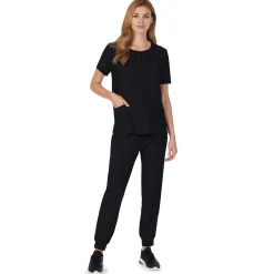 Discount Womens Scrub Henley Neck Top with Side Pockets PETITE Women Womens Scrubs|Scrubs
