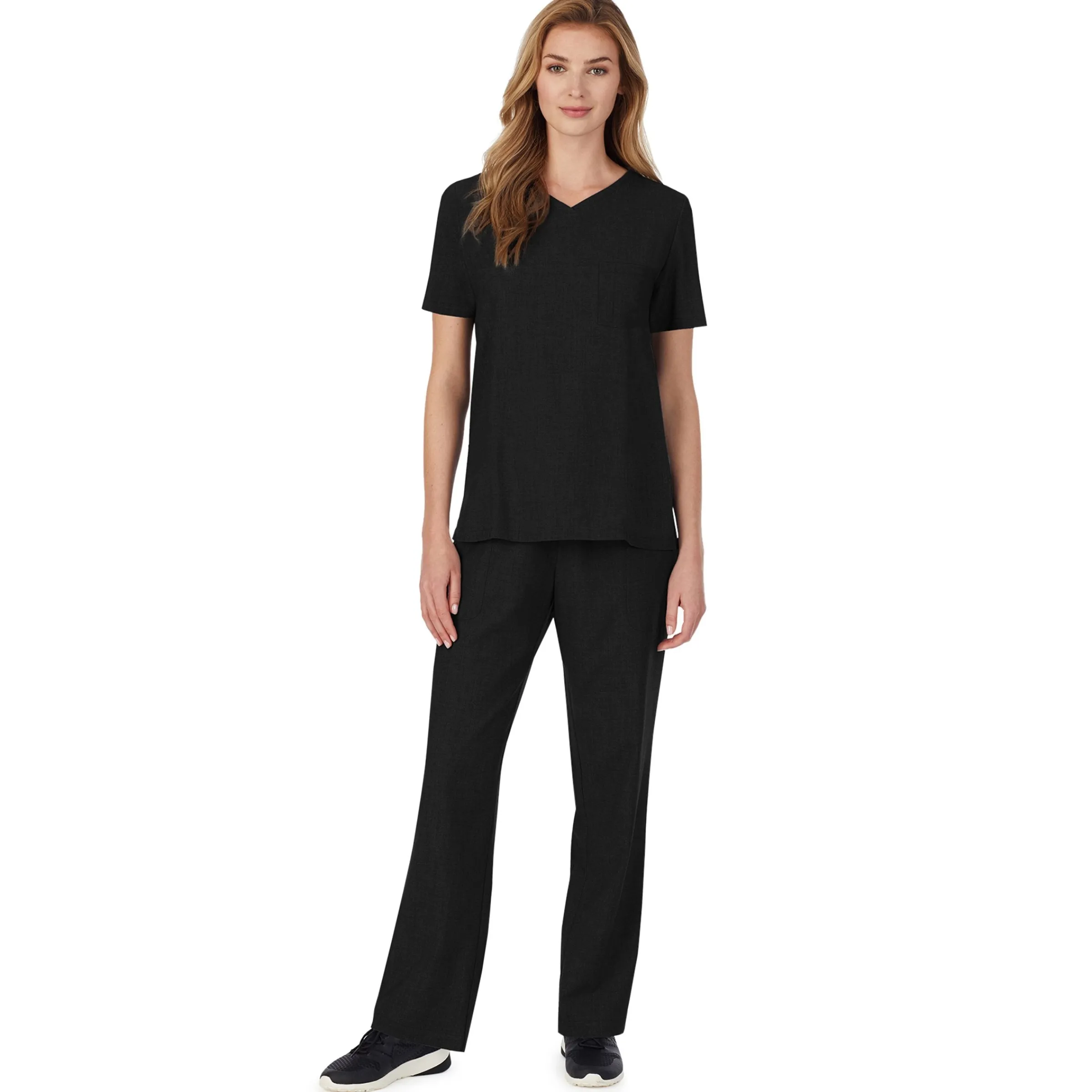 Sale Womens Scrub V-Neck Top with Chest Pocket PETITE Women Womens Scrubs|Scrubs