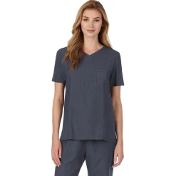 Sale Womens Scrub V-Neck Top with Chest Pocket PETITE Women Womens Scrubs|Scrubs