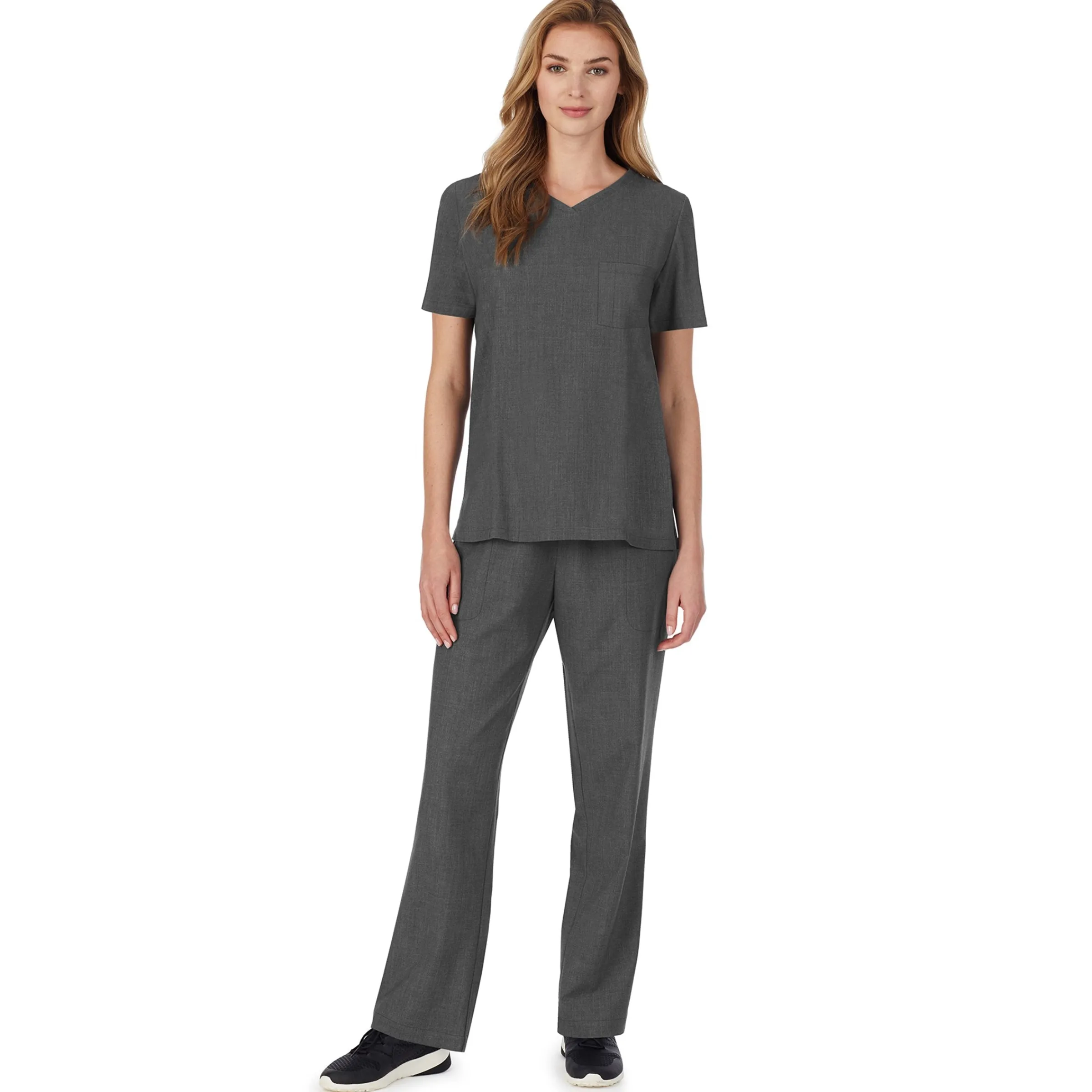 Sale Womens Scrub V-Neck Top with Chest Pocket PETITE Women Womens Scrubs|Scrubs