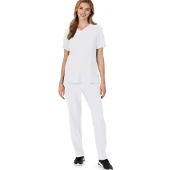 Womens Scrub V-Neck Top with Side Pockets PETITE Women Womens Scrubs|Scrubs