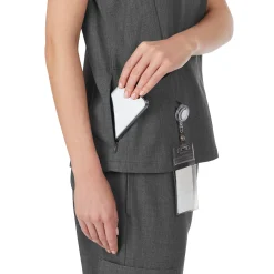 Womens Scrub V-Neck Top with Side Pockets PETITE Women Womens Scrubs|Scrubs