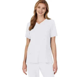Womens Scrub V-Neck Top with Side Pockets Women Womens Scrubs|Scrubs