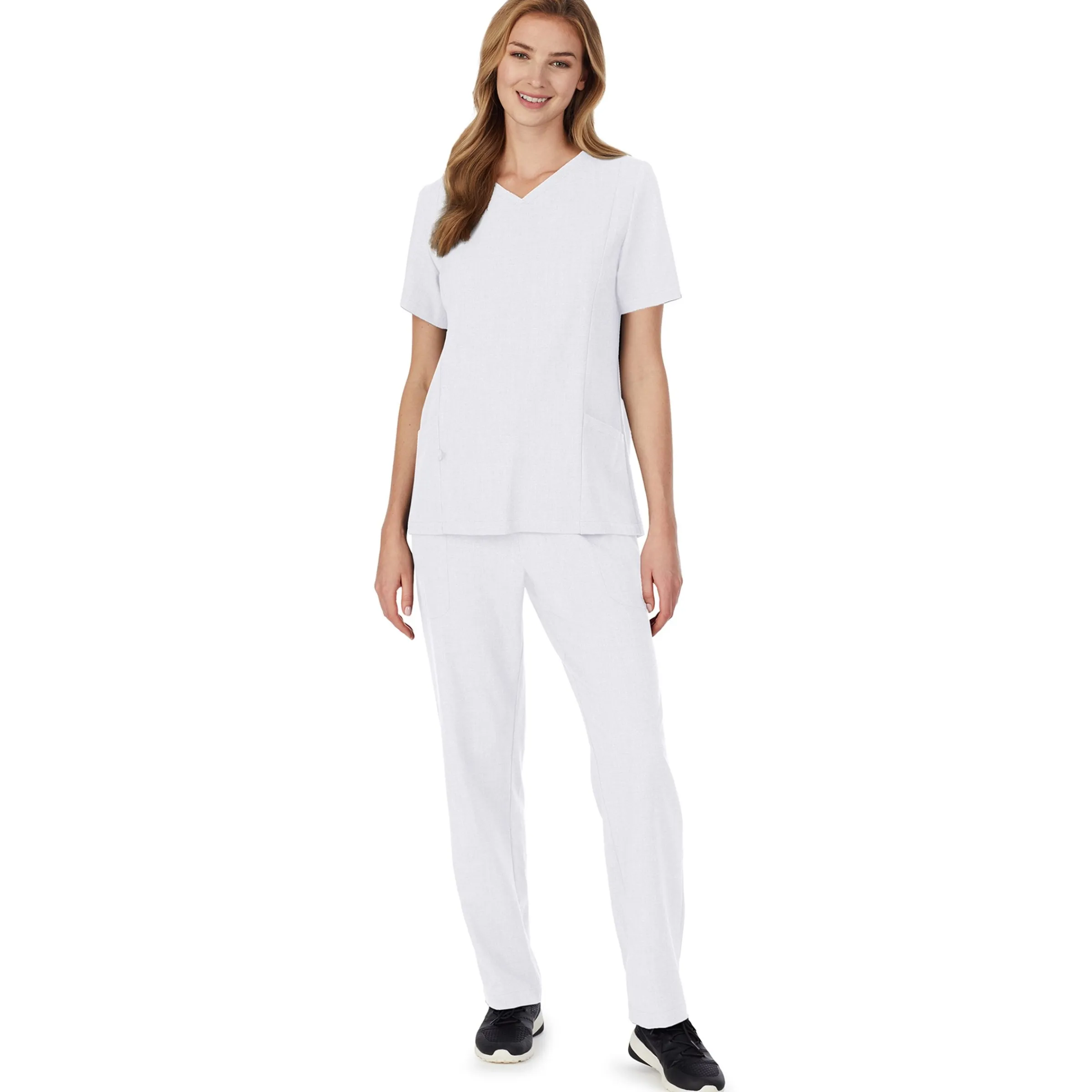 Womens Scrub V-Neck Top with Side Pockets Women Womens Scrubs|Scrubs