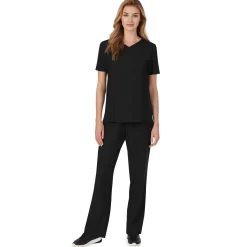 Womens Scrub V-Neck Top with Chest Pocket Women Womens Scrubs|Scrubs