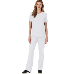 Womens Scrub V-Neck Top with Chest Pocket Women Womens Scrubs|Scrubs